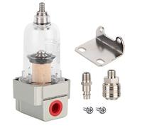Water Oil Separator AF2000-02,Tiuxiu Air Line Filter 1/4" Quick Coupling Compressor Filter Water Trap Separator Air Line Removes Dirt Oil Water With Matching Mounting Bracket + Trachea Connector
