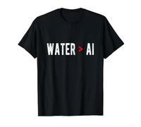 Water Over AI - Prioritize Human Needs Without Data Centers Value Graphic T-Shirt, Men, Black, L