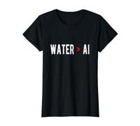 Water Over AI - Prioritize Human Needs Without Data Centers Value Graphic T-Shirt, Women, Black, XS