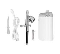 Water Oxygen Sprayer, Oxygen Facial Portable Airbrush Cordless Handheld USB Charging Facial Mist Sprayer for Cake Decoration (White)
