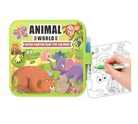 Water Painting Book, Educational Games, Size Coloring, Durable Water Reveal Material, Kids Painting Toys, Reusable Drawing Book for Christmas Birthday Boys Girls School Classroom Travel Airplane