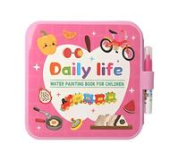 Water Painting Book, Educational Games, Size Coloring, Durable Water Reveal Material, Kids Painting Toys, Reusable Drawing Book for Christmas Birthday Boys Girls School Classroom Travel Airplane