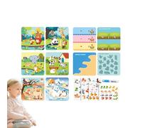 Water Painting Book - Reusable Magic Paint for Kids | Coloring Book with Water Early Learning Educational Toy Dirtless Drawing Drawing Travel Game