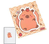 Water Pig Sticky Notes - Capybara Learning Sticky Pads | Fun Versatile Sticky Notes 30 Sheets for School Backpack Office Home Adults Children Wall Desk