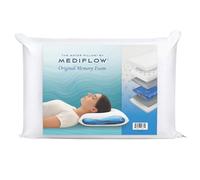 Mediflow Memory Foam re-Invented with Waterbase Technology-Clinically Proven to Reduce Neck Pain & Improve Sleep Quality, Polycotton, White, Single Pack