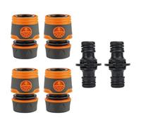 Water Pipe Accessory kit (Including 4 Hose Quick connectors and 2 Double Formula Quick connectors), efficiently Extending Two Short Water Pipes to Achieve extensive Irrigation in Gardens