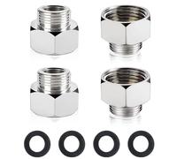 Water Pipe Adapter Pipe Fittings in 1/2" Female to 3/8" Male Reducer Adapter Faucet Supply Hose Adapter Compression Fitting for Kitchen Bathroom Pipe Connector