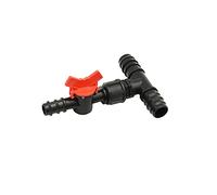 Water Pipe ConnectorHosepipe Connectors,Garden Hose Splitter,Multi-Tap Connector, Reducing Tee with Valve Tap T-Type 3-Way(20mm to 16mm)