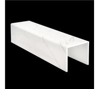 Water Pipe Enclosure White, Weatherproofing Pipe Coverings Enclosure, U Shape PVC Pipe Hiders for Indoor Bathroom Kitchen Plumbing(L W D 100x18x18cm)