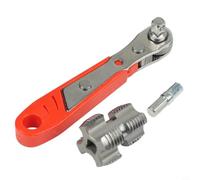 Water Pipe Internal Thread Opener, 4 & 6 Point PVC PPR Pipe Threader for 20mm 25mm, Double-End Drill Bit with Quick Release Ratchet