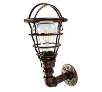 Water Pipe Iron Art Sweeping Gold Wall Lamp Head Retro Creative Bedside Cafe Restaurant Landscape Light Wall Accessories Explosion-Proof Lights Residential Aisle Balcony Corridor A