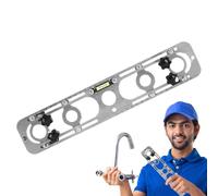 Water Pipe Leveler - Adjustable Faucet Leveling Tool, Stainless Steel Fixing Bracket for Professional Installation, Kitchen and Garage Sanitary Accessories, Pipe Alignment Device, Easy