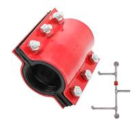 Water Pipe Repair Clamp - Leak Securing Solution with Stainless Housing, Sealing Rubber Inserts, Adjustable Fastener Bands | Easy Fit Emergency Repair Tool, Durable Connector Patch Kit for Hoses
