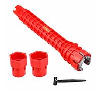 Water Pipe Spanner 8 in 1 Multifunctional Basin Wrench Faucet Wrench Tool Plumbing Pipe Spanner Tool Sink Installer Wrench for Toilet Bowl Bathroom Kitchen Plumbing