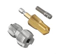 Water Pipe Thread Opener and PPR Drill Bit Set for For Pvc Pipes with Hex Shank Slipping and Allowing Both Threading and Hole Expansion (A)