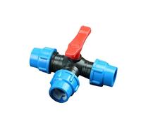 Water Pipe Valve 20/25/32mm Three-Way Fast Connection Valve T-Type Water Splitter PVC PE Pipe Fittings Quick Connector for Irrigation(25mm)