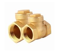 Water Pipe Valve Brass Wire Mouth Horizontal Non-Return Valve Full Copper Female Thread Swing Check 1/2" 3/4" 1" 1-1/4" 1-1/2" 2"(DN25)