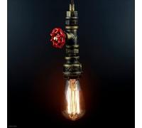 Water Pipe Wrought Iron Chandelier Industry Hemp Rope Lights Indoor Old Fashioned Retro E27 Bar Decoration Steamceiling Lamp,Modern Decord/D