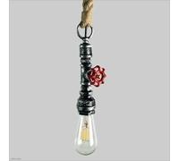 Water Pipe Wrought Iron Chandelier Industry Hemp Rope Pendant Lights Indoor Old Fashioned Retro E27 Bar Decoration Steampunk Ceiling Lamp,kitchen light