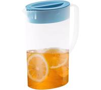 Water Pitcher, 2L Plastic Pitcher with Lid and Spout Transparent Water Jug Eco-Friendly Juice Containers for Hot/Cold Lemonade Juice Beverage with Lid