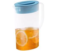 Water Pitcher, 2L Plastic Pitcher with Lid and Spout Transparent Water Jug Eco-Friendly Juice Containers for Hot/Cold Lemonade Juice Beverage Jar Ice Tea