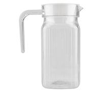 Water Pitcher with Lid 500ml Striped Transparent PC Water Pitcher with Handle & Spout Water Jug Heat-Resistant Washable Reusable Pitcher for Tea, Water, Milk, Juice