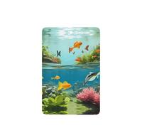 Water Plants And Fish Pattern Car Air Fresheners 4 Pcs Rectangle Hanging Aromatherapy Tablets Scented Fresheners For Bedroom Bathroom