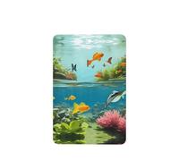 Water Plants And Fish Pattern Car Air Fresheners 6 Pcs Rectangle Hanging Aromatherapy Tablets Scented Fresheners For Bedroom Bathroom