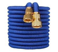 Water Plated Copper Household Garden Hose 3 Times Telescopic TPE Car Wash Magic Pipe(Green)