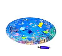 Water Play Mat for Cats, Water Play Mat for Dogs with Inflatable Pump, Cooling Pad for Pets, Play Mat for Crawling, Indoors, Outdoors, On the Go