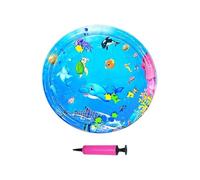 Water Play Mat - Water Sensory Mat for | Cat Sensory Water Fish Mat | Inflatable Tummy Time Mat | Foldable Interactive Toy with Air Pump for Pets