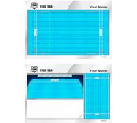 Water Polo Coach Tactical Board. Personalised with Name Logo or Club Crest. Double Sided Dry Wipe Board 12 x 8 inches