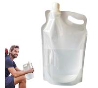 Water Pouches - 2L Transparent Folding Travel Water Bottle Containers, Reusable Hydration Bags | Biking Backpacking Sports, Running Cycling Water Pouch With Insulated Hose For Skiing Outdoor Adventure