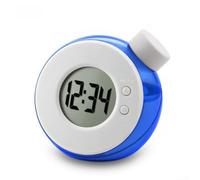 Water Powered Silent Digital Clock Showing Time and Date Plus Stopwatch for Tracking Activities at Home or Workplace (blue)