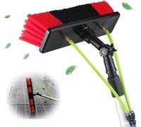 Water-Powered Solar Panel Cleaning Kit - 20M Hose & Rotating Brush Head, Window Cleaning System, Efficient 6M/19.6ft Tool for Home & Outdoor Use
