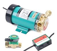 Water Pressure Booster Pump, 120W Automatic Pressurization Hot and Cold Water Pump, Stainless Steel Circulating Pumps with Cooling Device and Heat Dissipation Holes, for Home, Garden, Pond, Fish Tank