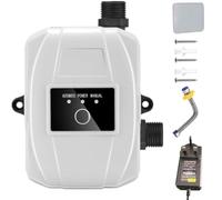 Water Pressure Booster Pump 150W, 24V Low Noise Household Pressure Booster Pump Automatic Mini Water Pump for Home Water Heater Bathroom Shower- UK Plug, White