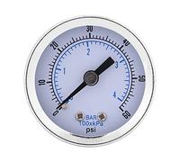 Water Pressure Gauge, 0-4bar 0-60psi Psi Pressure Gauge 1/8NPT Pool Pump Pressure Gauge Manometer with Dual Scale Dial Layout for Water Air Oil Dial Instrument