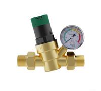 Water Pressure Reducing Valve with Two-Way Flow Design for Residential RV and Temporary Water Sources and Real-Time Pressure (1/2)