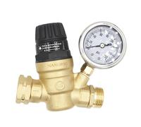 Water Pressure Regulator - Adjustable Brass - Adjustable Brass Reducing Valve | For Home Garden Water Pipe Irrigation System
