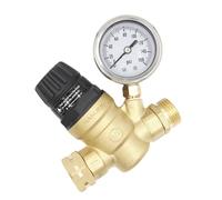 Water Pressure Regulator for Motorhome, Adjustable Brass Reducing Valve for Home, Garden, Water Pipe, Irrigation System