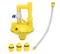 Water Pressure Regulator Reducing Valve for Chicken House Drinking Water, Adjustable Pressure Design, Durable ABS Material (Round Tube)