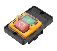 Water Proof ON OFF Pushbutton Switch, AC220V/380V 10A Industrial Push Button with Self Locking Start and Auto Reset Stop for Machinery and Equipment Control