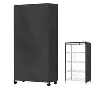 Water Proof Shelf Cover, 210D Silver Coated Oxford Fabric Duty Dust Proof Storage Wire Rack Covers, Outdoor Shelving Covers for Wire Shelves with Zips and Hook and Loop Fastener