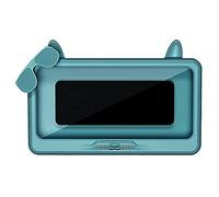 Water Proof Shower Phone Holder with 360° Rotation, Adjustable Shower Phone Case Cartoon Cat Ears Wall Mounted Phone Mount Stand Anti Fog Case for Bathroom (Green)