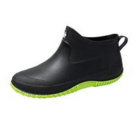 Water-Proof Wellies Boots for Women UK Solid Color Mid Calf Rain Boots Fashion Ankle Ladies Antiskid Wellies Outdoor Work Wide Calf Shoes Lightweight Walking Boots in Rainy Day (Green, 7)