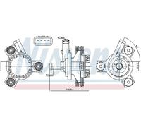 NISSENS 831058 Water Pump, parking heater