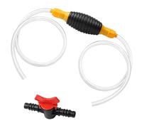 Water Pump, Fuel Syphon Pump with 2.5M PVC Hose, Portable Siphon Pump Kit, Syphon Pump Kit, Petrol Syphon Pump with Flow Control Valve for Car Gasoline Fuel Petrol Gas Liquid Water Fish Tank