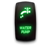 WATER PUMP - Green - STARK 5-PIN Laser Etched LED Rocker Switch Dual Light - 20A 12V ON/OFF