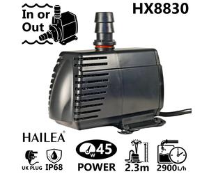 Water Pump Inline Hailea Aquarium Pond HX88 Water Feature Hydroponics Fountain
